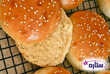 نان،همبرگر،خمیر نان،همبرگر،خمیر