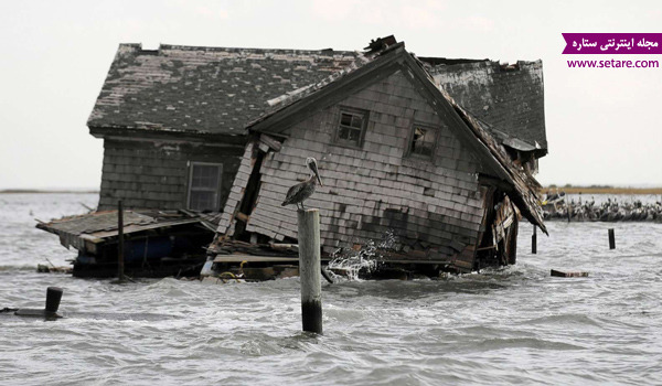 جزیره هلند، فرسایش، تخریب ساختمان، ساختمان متروک