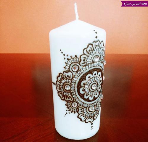 تزیین شمع - دیزاین شمع - شمع - شمع سازی - شمع آرایی - مدل شمع - تزیین شمع به سبک هندی