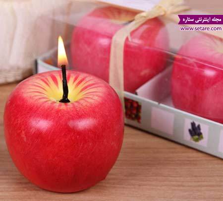 شمع سیب - عکس شمع به شکل سیب - شمع سازی