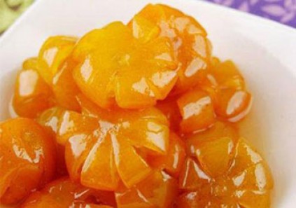 طرز تهیه مربای کامکوات خوشمزه به شکل گل