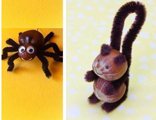 عکس فندوق آرایی مدل حیوانات - عنکبوت و سنجاب