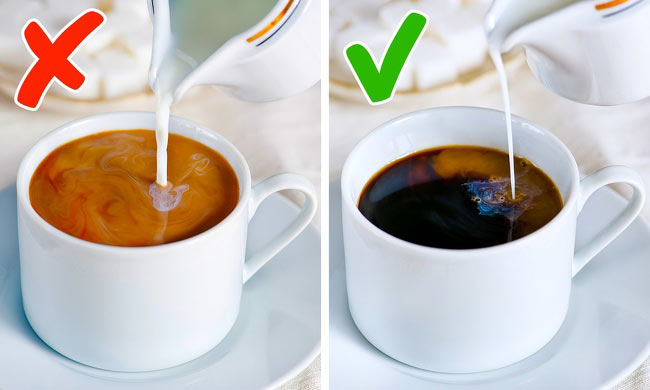 عکس درست کردن قهوه با شیر