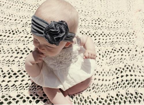 عکس تل سر گلدار برای نوزاد