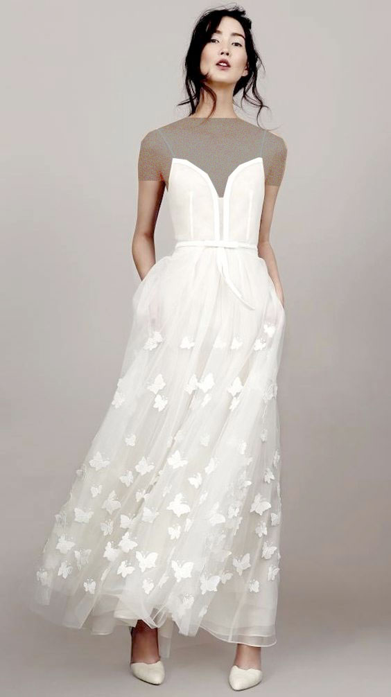 مدل لباس عروس پروانه ای