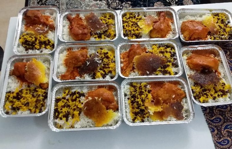 زرشک پلو با مرغ نذری