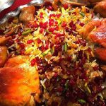 تزیین زرشک پلو با مرغ نذری