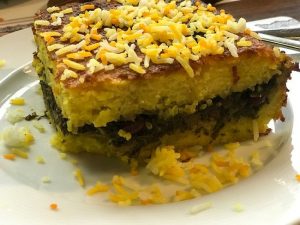 طرز تهیه ته چین گوشت و بادمجان