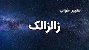 تعبیر خواب زالزالک