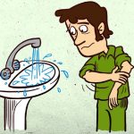 مخلوط شدن آب مسح سر با صورت