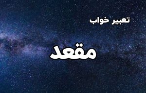 تعبیر خواب مقعد