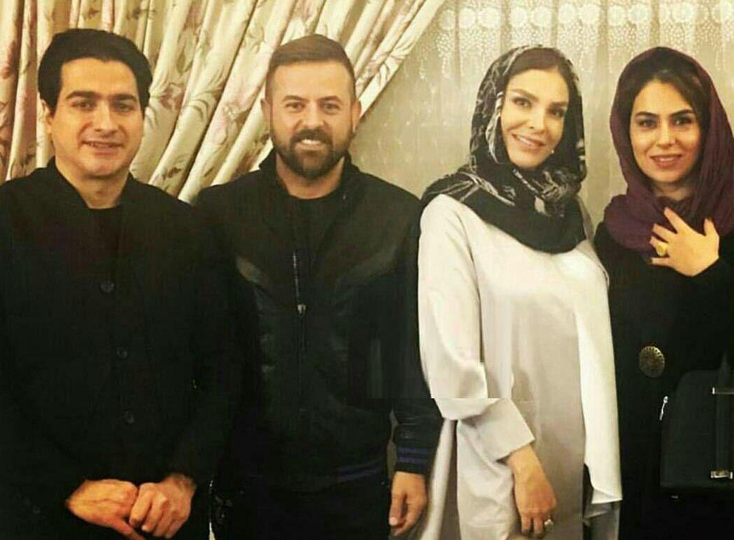 هومن سیدی و همسرش⁩