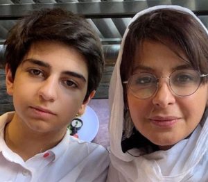 سیما تیرانداز و پسرش رایان