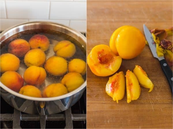 آماده کردن هلو برای تهیه مربا