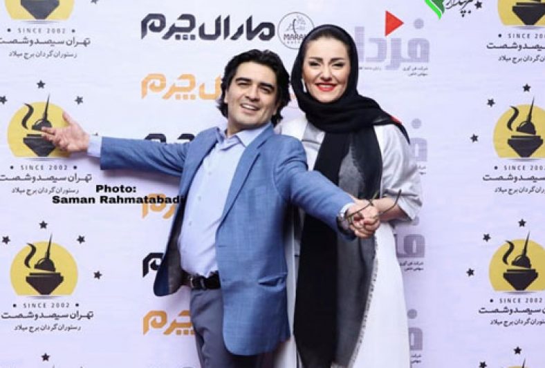 سامان احتشامی و همسرش 