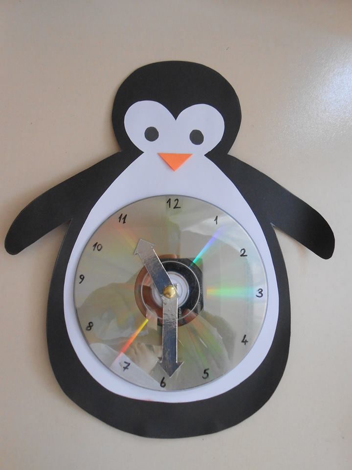 ساخت کاردستی ساعت با سی دی و مقوا