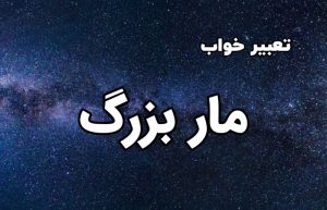 تعبیر خواب مار بزرگ
