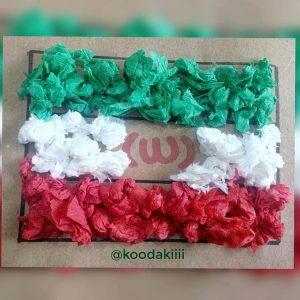 کاردستی پرچم ایران 15