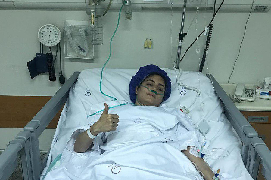 الناز شاکردوست در بیمارستان