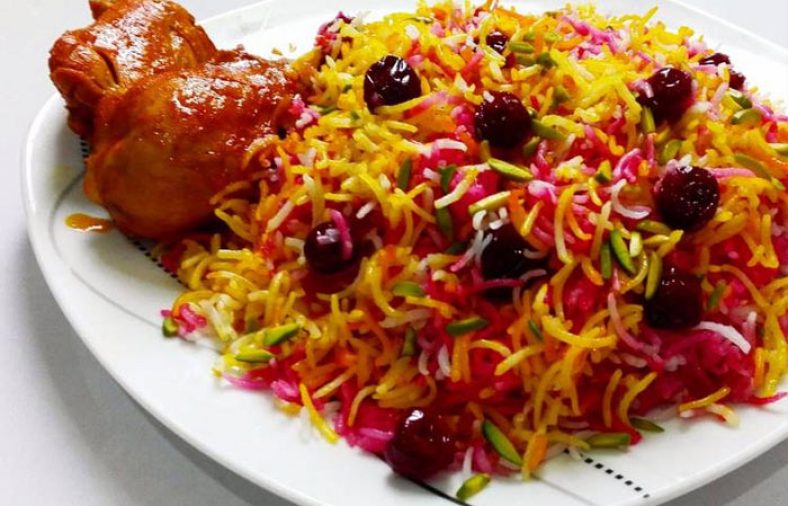 طرز تهیه آلبالو پلو بدون شکر