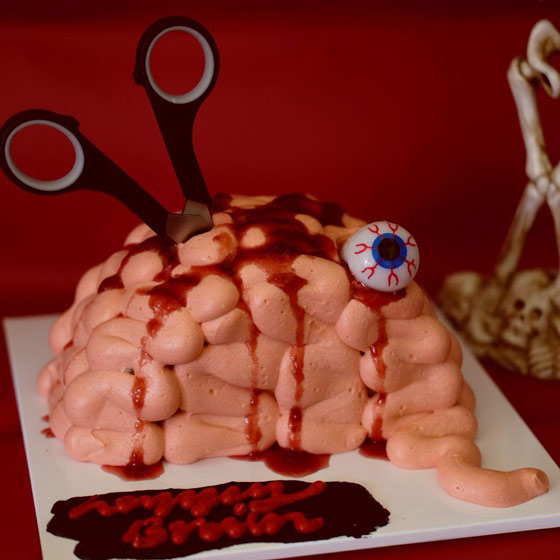 کیک هالووین به شکل مغز