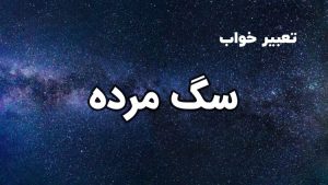 تعبیر خواب سگ مرده