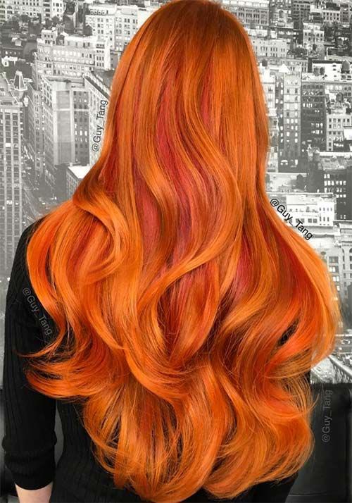 رنگ موی مسی نارنجی