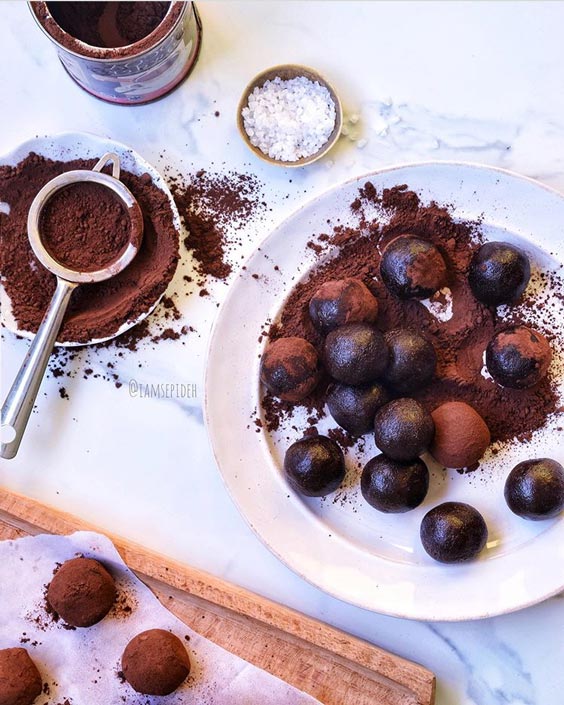 ترافل شکلاتی سالم، ساده و خوشمزه