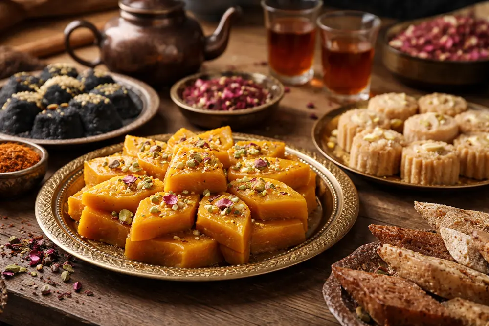 حلوا لوزی همدان - طرز تهیه حلوا همدان