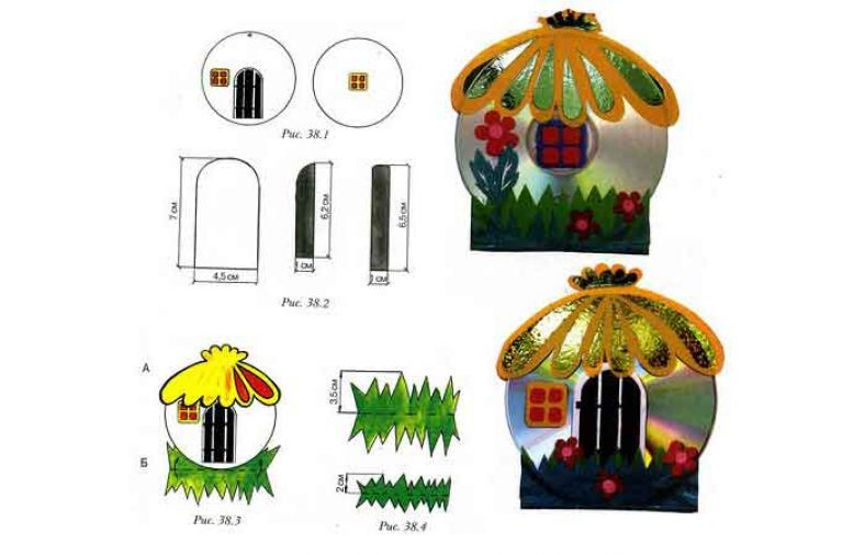 کاردستی با سی دی و کاغذ رنگی