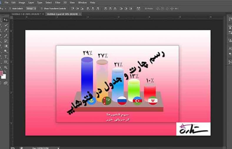 کشیدن جدول در فتوشاپ