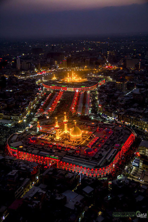 عکس بین الحرمین در شب