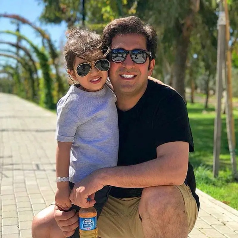 وحید شیخ زاده و پسرش