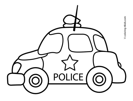 نقاشی ماشین پلیس برای کودکان
