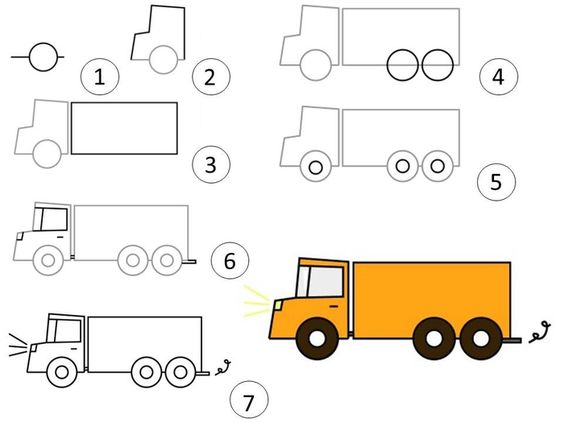 نقاشی ماشین باربری - کامیون