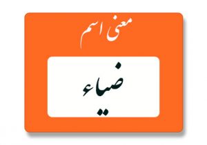 معنی اسم ضیاء