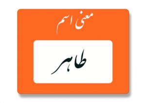 معنی اسم طاهر