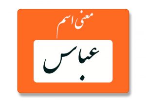 معنی اسم عباس