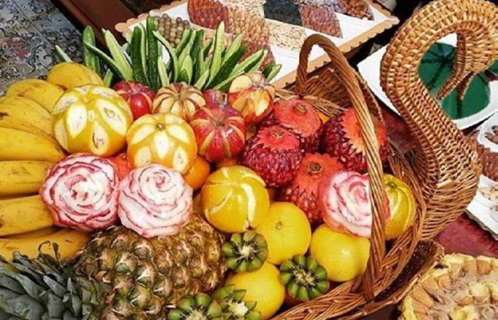 تزیین میوه شب یلدا | ۹۳ مدل میوه آرایی برای یلدا