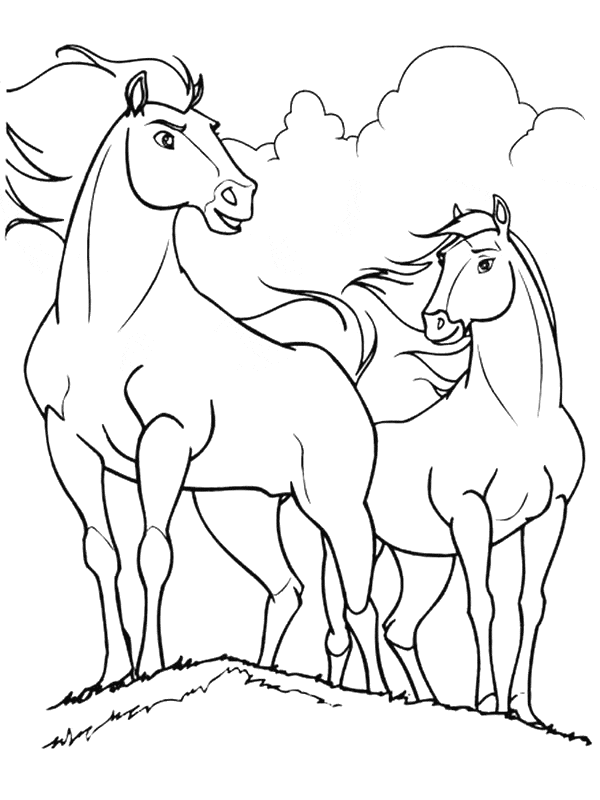 نقاشی اسب ساده برای رنگ آمیزی کودکان