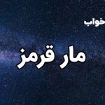تعبیر خواب مار قرمز