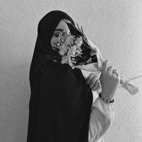 پروفایل دخترونه با حجاب با گل