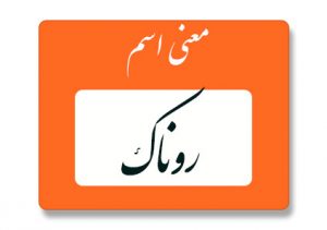 معنی اسم روناک