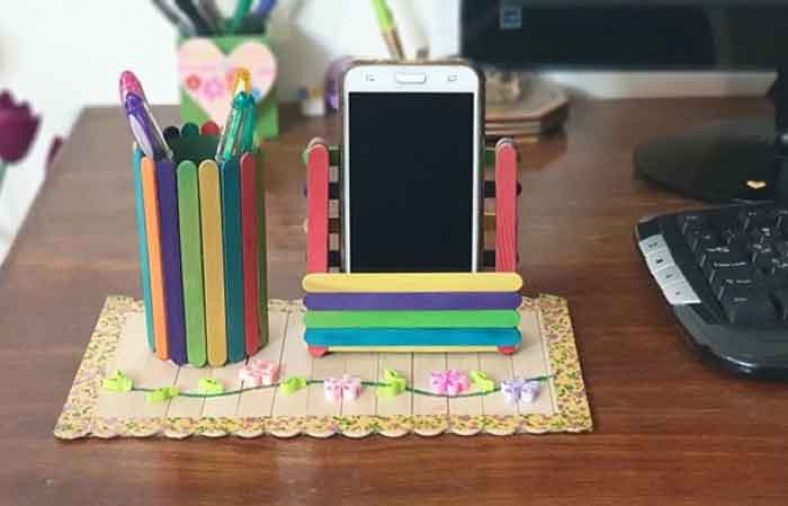 ساخت جامدادی با چوب بستنی