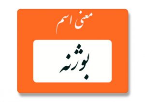 معنی اسم بوژنه