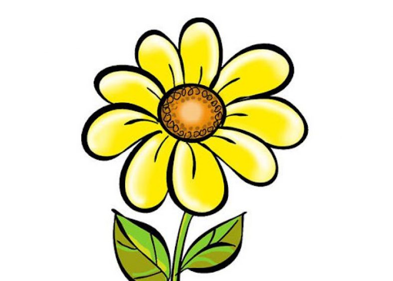 نقاشی ساده گل