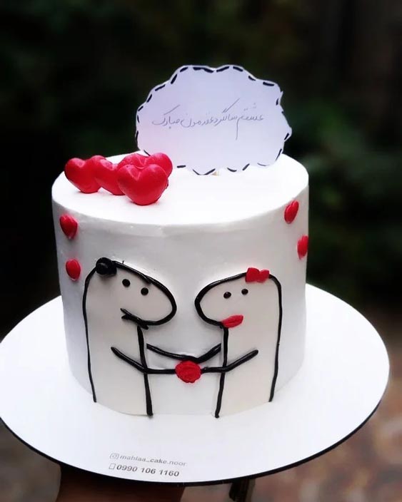 کیک فانتزی سالگرد ازدواج