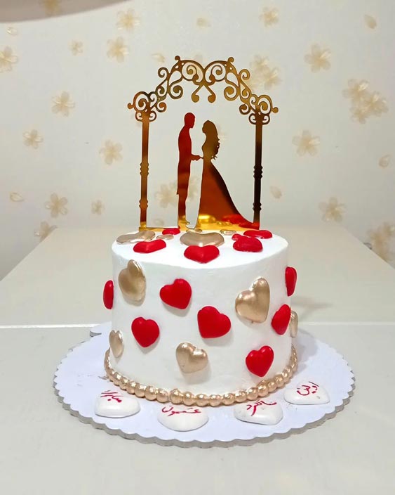 کیک عاشقانه سالگرد ازدواج