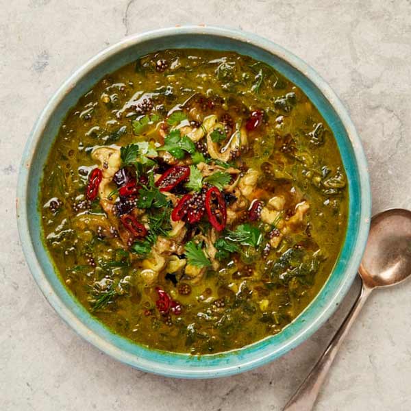 طرز تهیه آش گشنیز با برنج