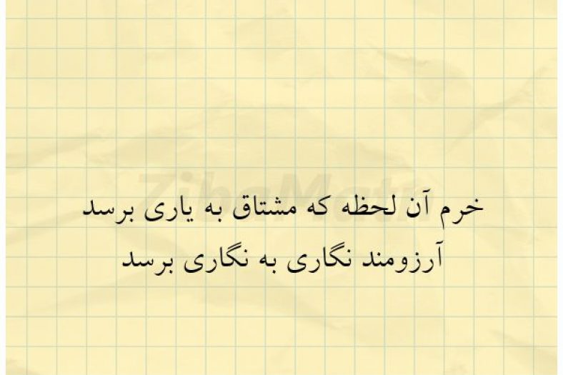 خرم آن لحظه که مشتاق به یاری برسد